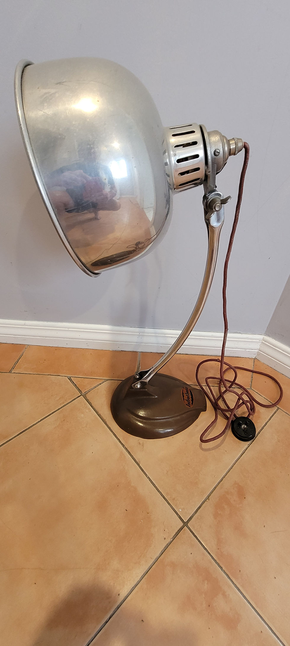 Thumbnail: 1950s Infratherm lamp cast iron base 