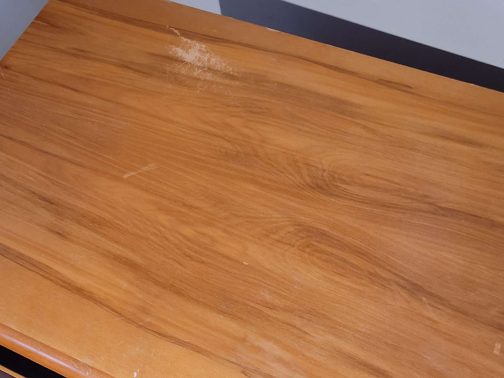 Thumbnail: Rimu veneer 3 drawer unit similar to Danske Mobler 