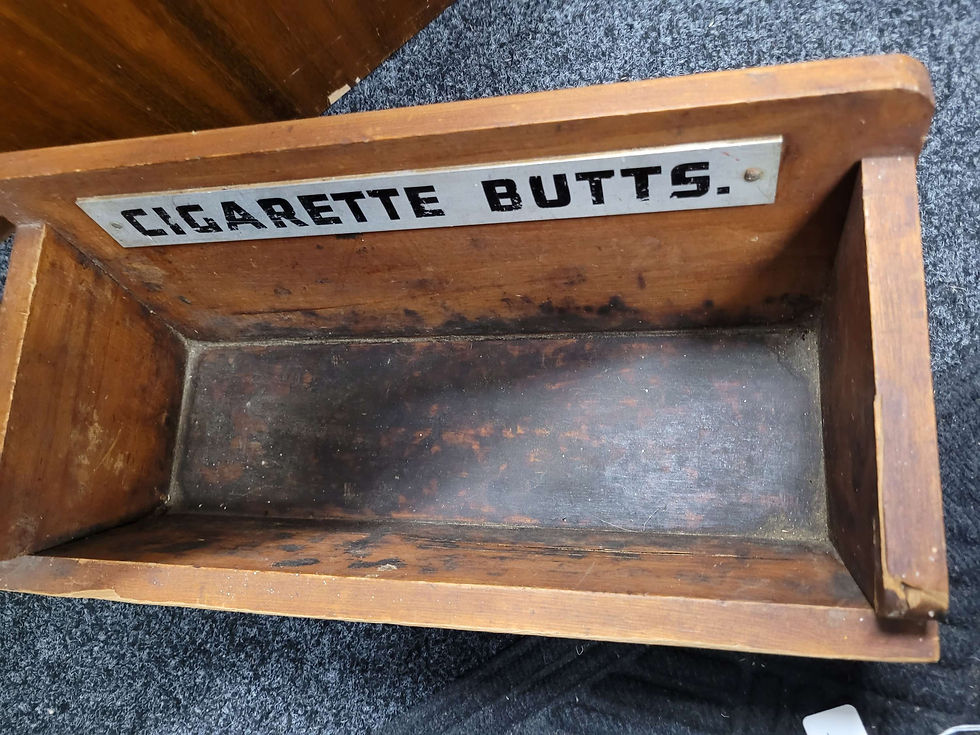 Thumbnail: SOLD ! Vintage wooden cigarette astray box
