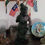 Thumbnail: Large wooden carved oriental warrior with flags 