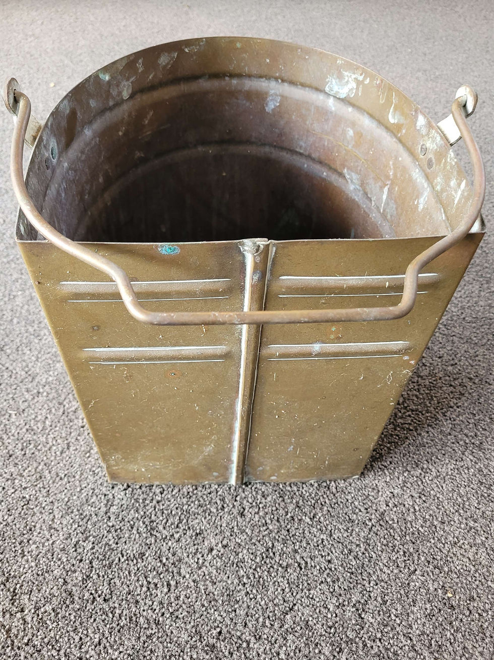 Thumbnail: Vintage brass coal scuttle 