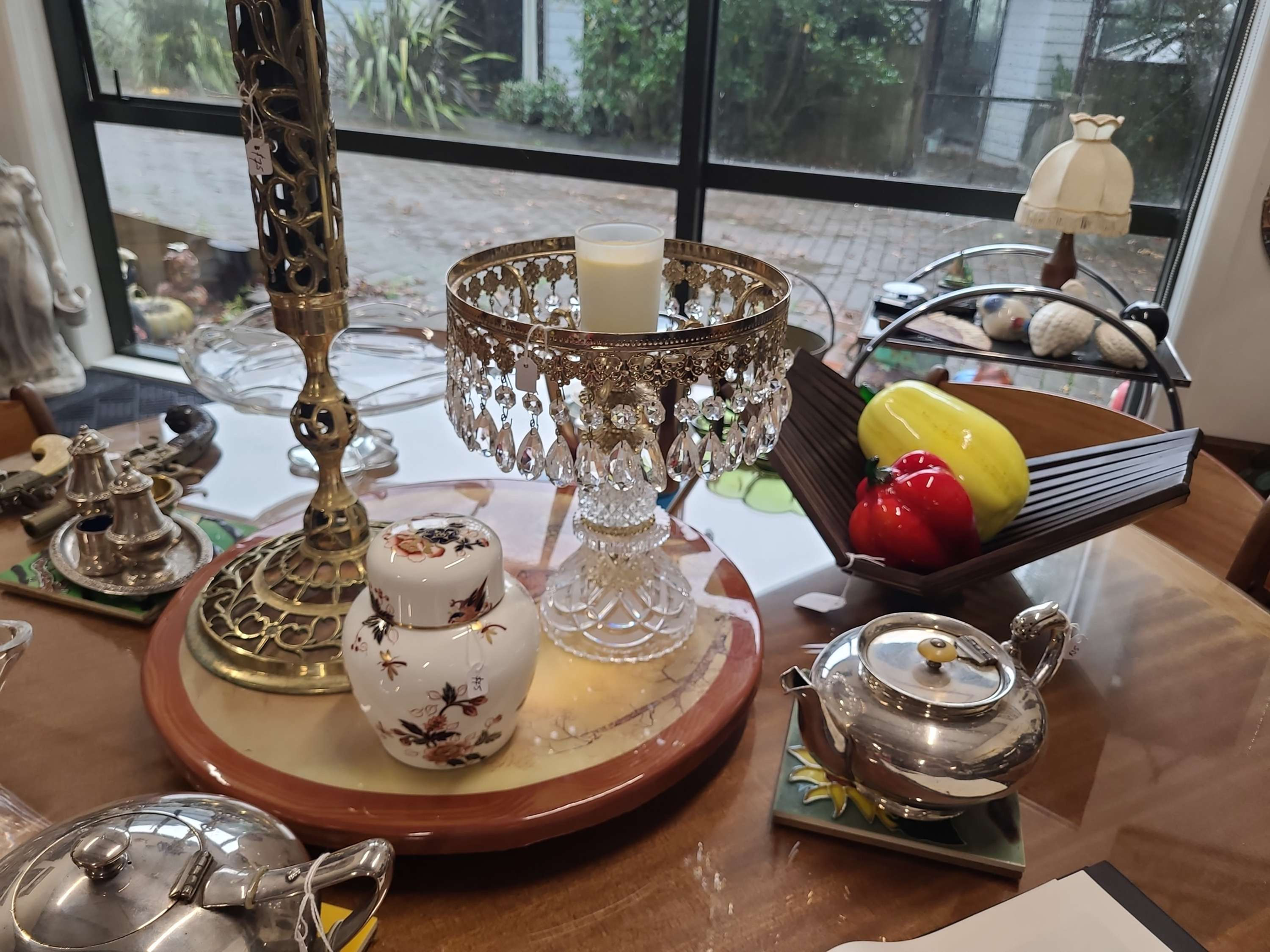 Lovely table ware, Candelabra style candle holder, brass candle holder 
