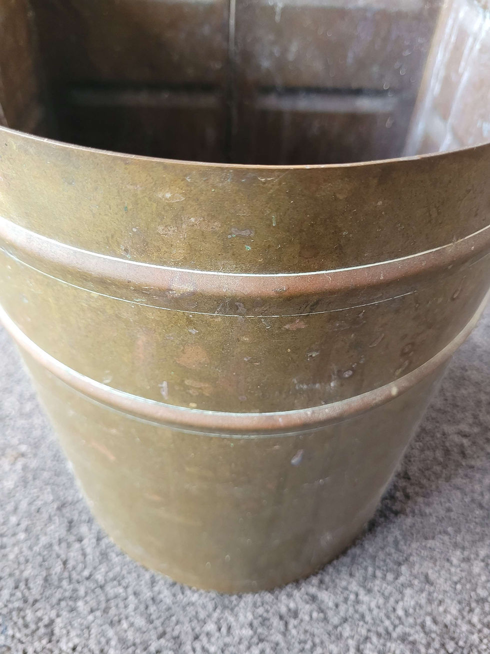 Thumbnail: Vintage brass coal scuttle 