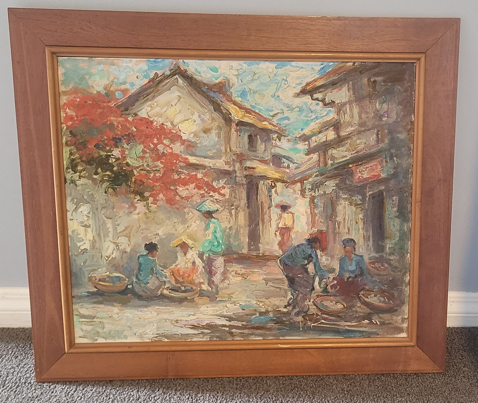 Thumbnail: Original oil on canvas Indonesian beautiful work 