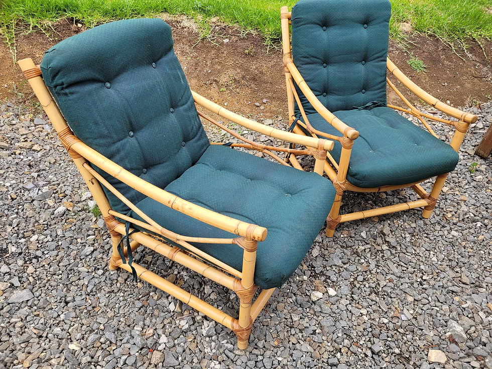 Thumbnail: SOLD!! Two cane easy chairs