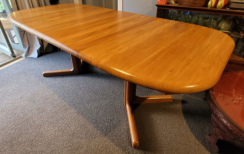 Thumbnail: Lovely D A Lewis rimu extendable table 