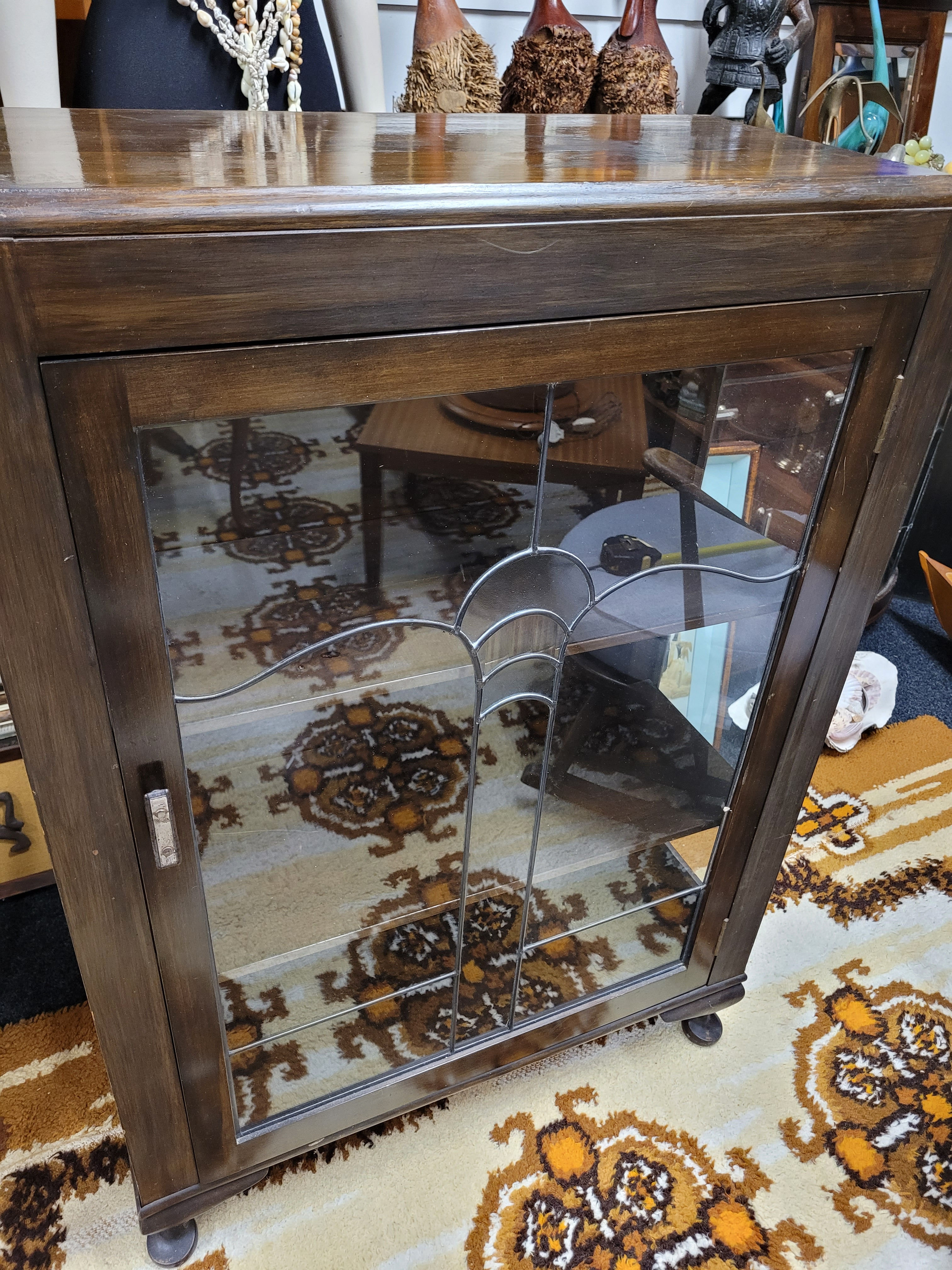 Lovely vintage lead glass cabinet 