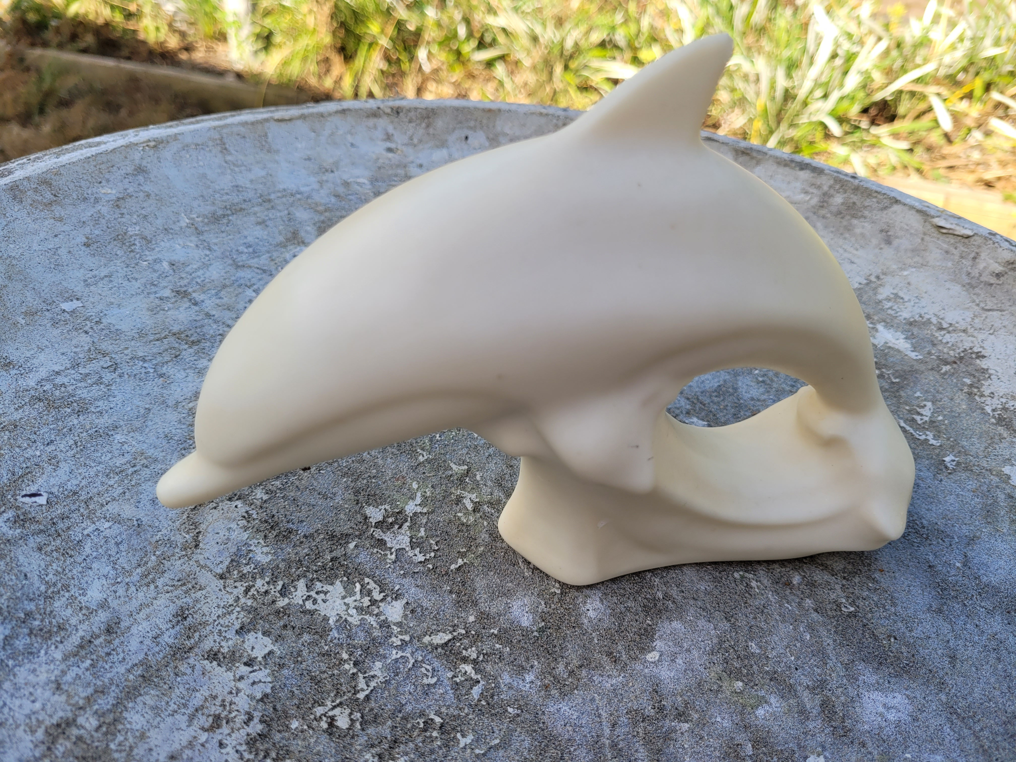 Genuine Marlestone dolphin statue 