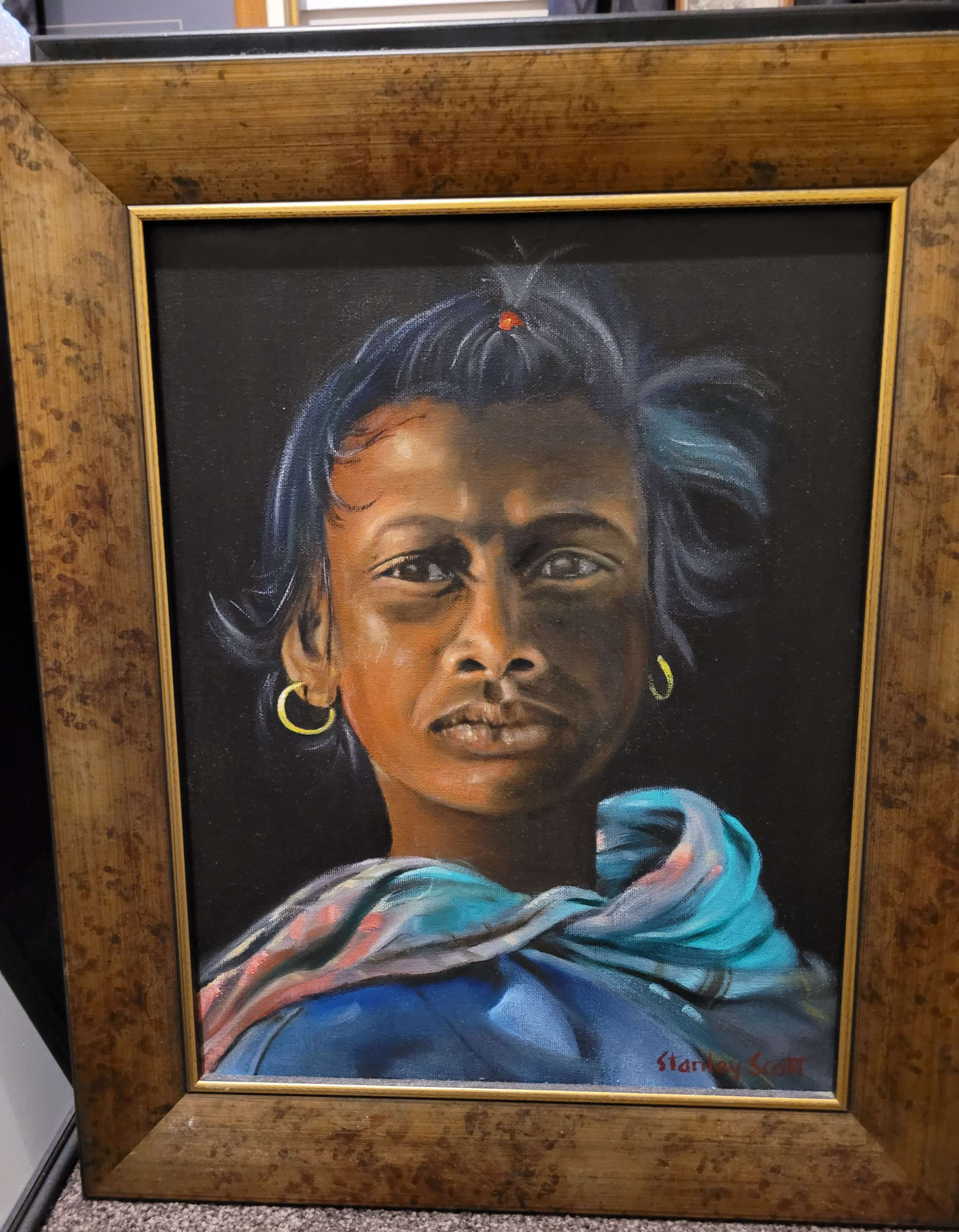Beautiful original oil of woman by Stanley Scott 