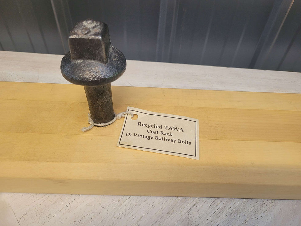 Thumbnail: Beautiful recycled timber coat hangers with cast iron fittings 