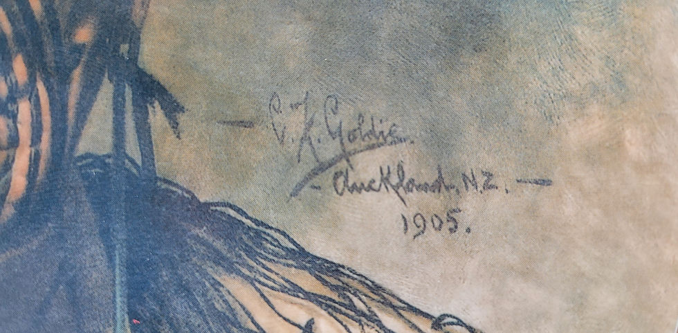 Thumbnail: Goldie Te Aho wall plate by Temuka Canterbury studios 