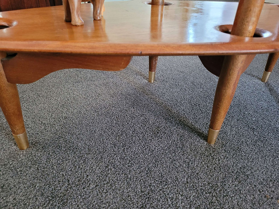 Thumbnail: Jon Jansen organic two tier wood and glass coffee table 
