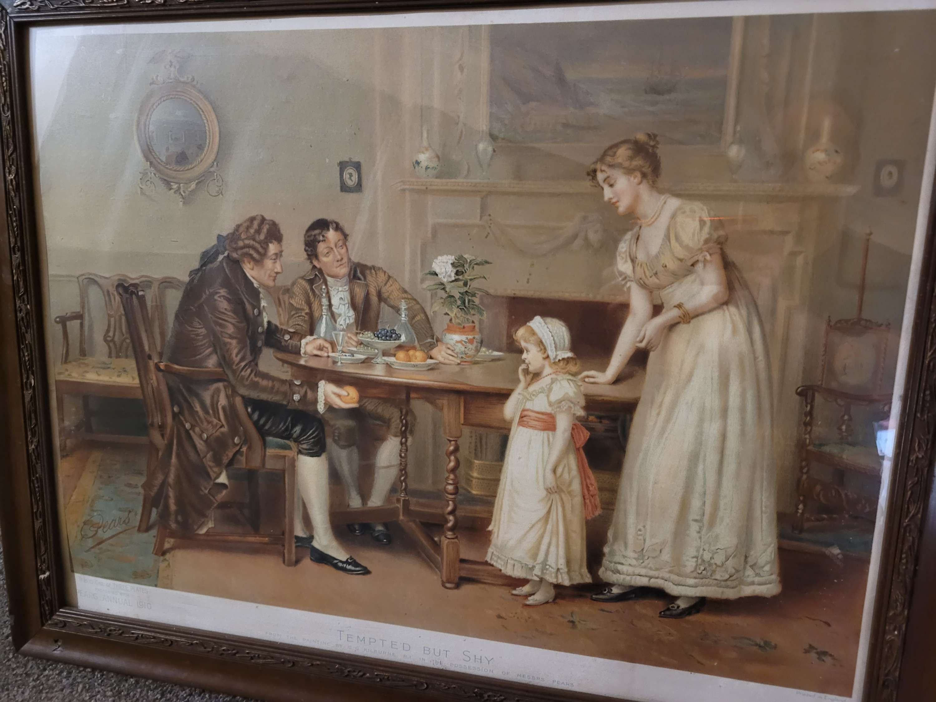 Vintage/ antique Pears soap print lovely frame 