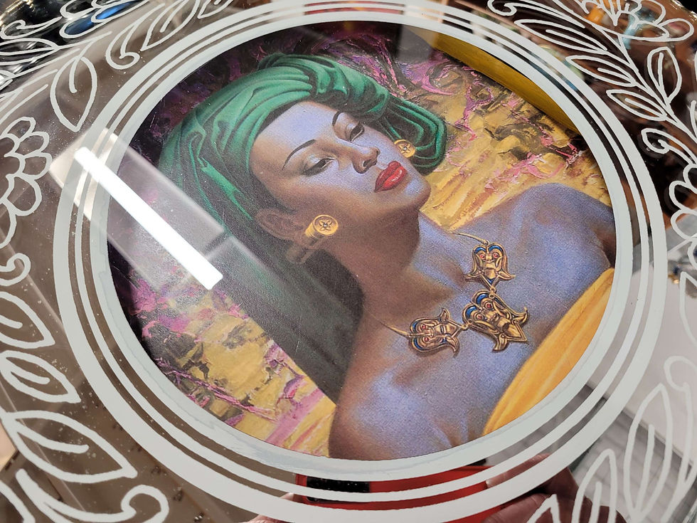 Thumbnail: Vintage circular picture mirror Tretchikoff