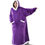 Thumbnail: 1pc Cozy Flannel Hoodie Blanket with Sleeves - Soft, Warm, and Fleece-Lined for 
