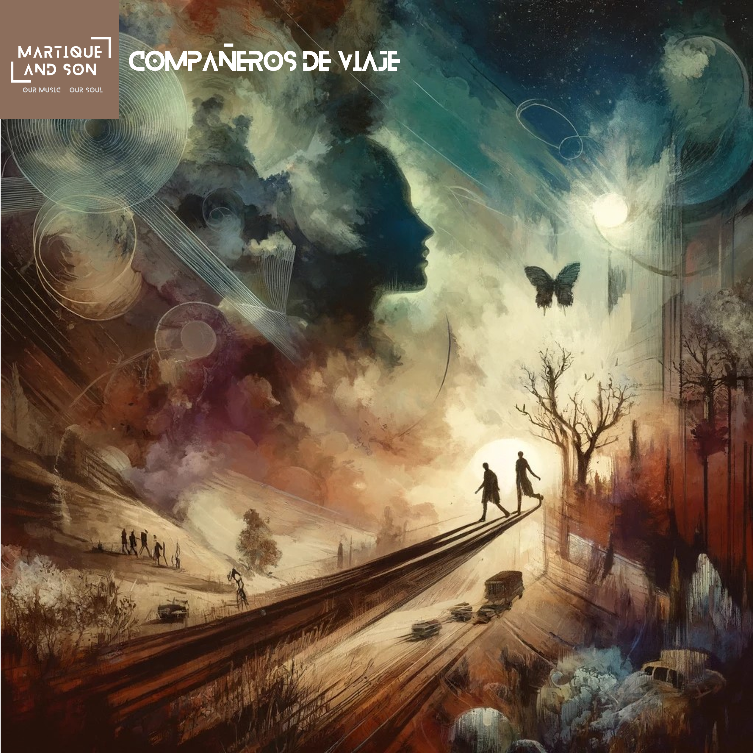 Compañeros de viaje - art poster Martique and son