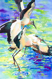 Touchdown watercolor art by Linda Wokoun artist.jpeg