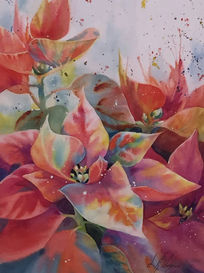 Pointsettia watercolor flowers by Linda Wokoun artist.jpeg