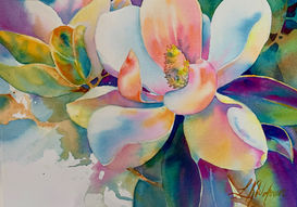 Magnolia 3 watercolor flowers by Linda Wokoun artist.jpeg