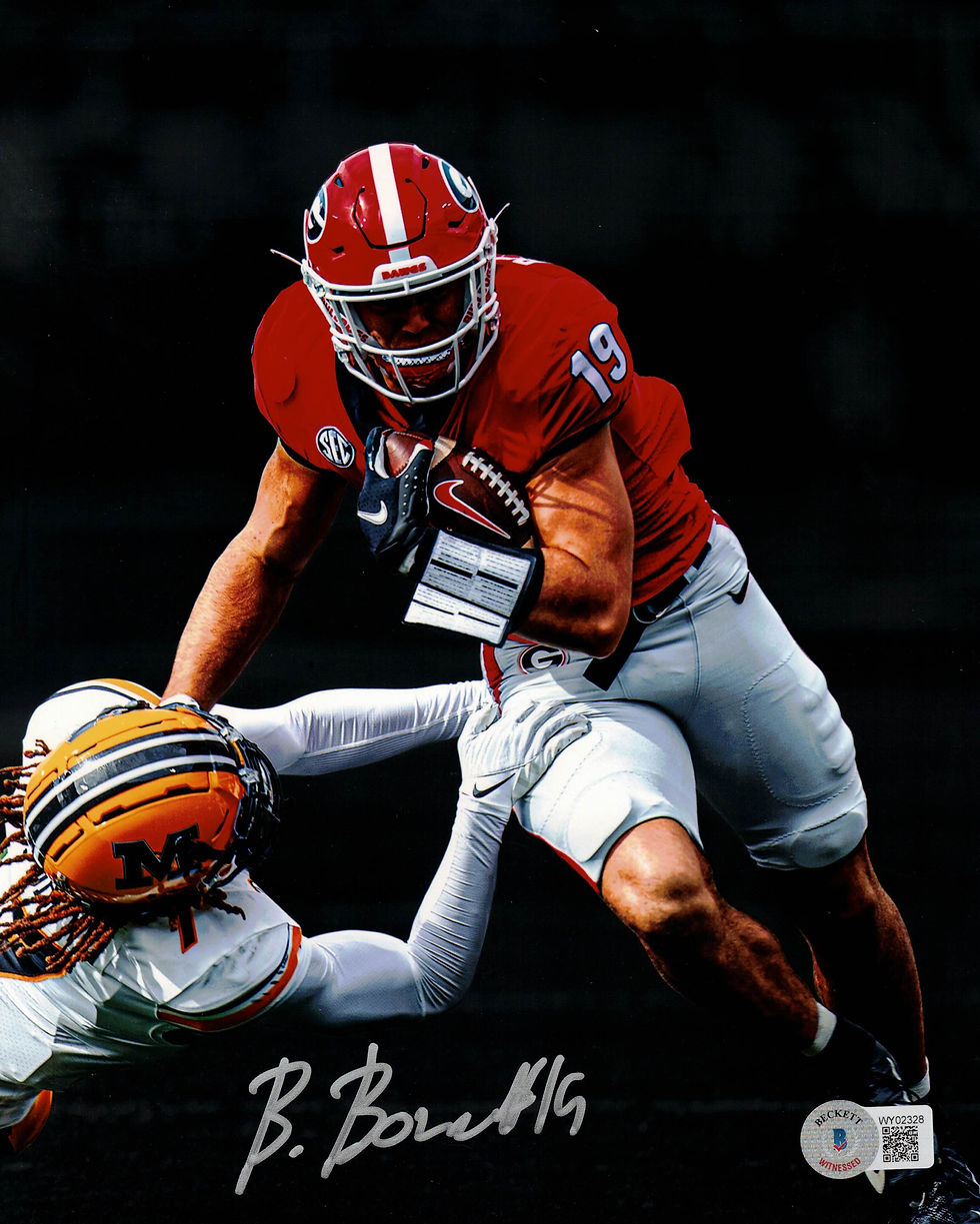 Brock Bowers | Georgia Bulldogs Autographed | 8x10 Photo vs Missou | Beckett COA