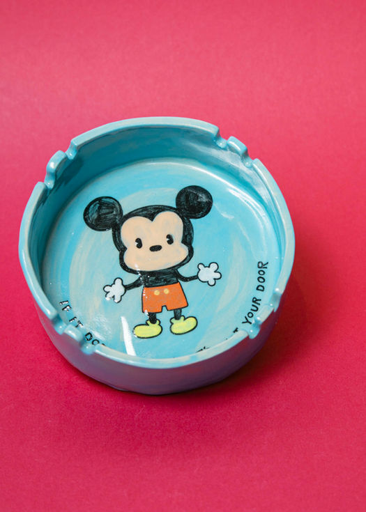 Blue ashtray