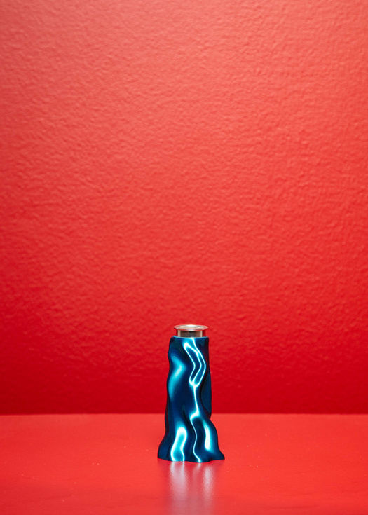 Blue 3D Candle Holder