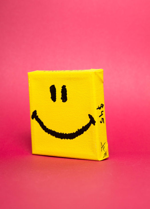Yellow smiley canvas