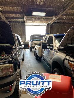 Ford trucks in for repair