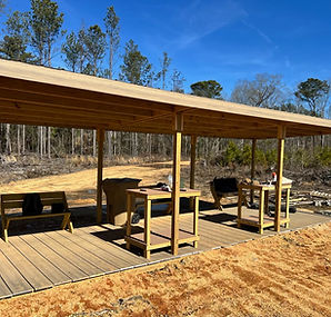 Covered shooting area at one of our ranges