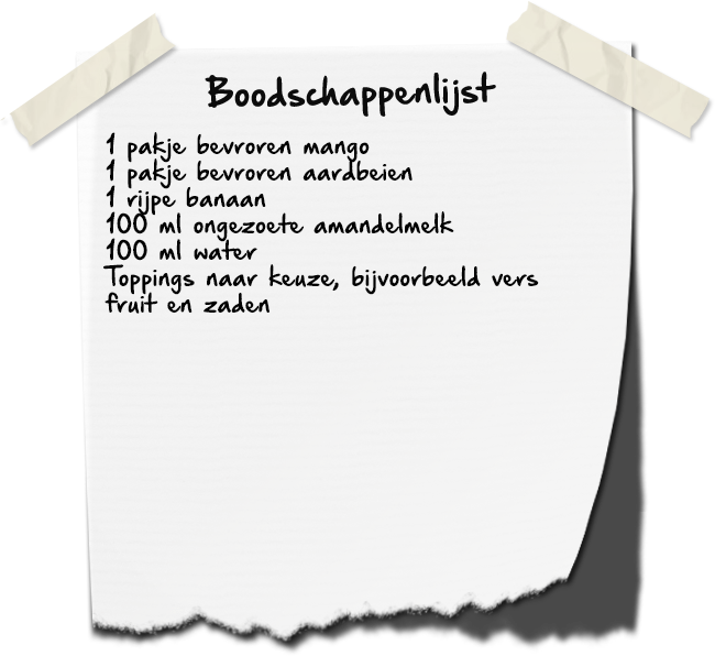 boodschappenlijstje smoothiebowl