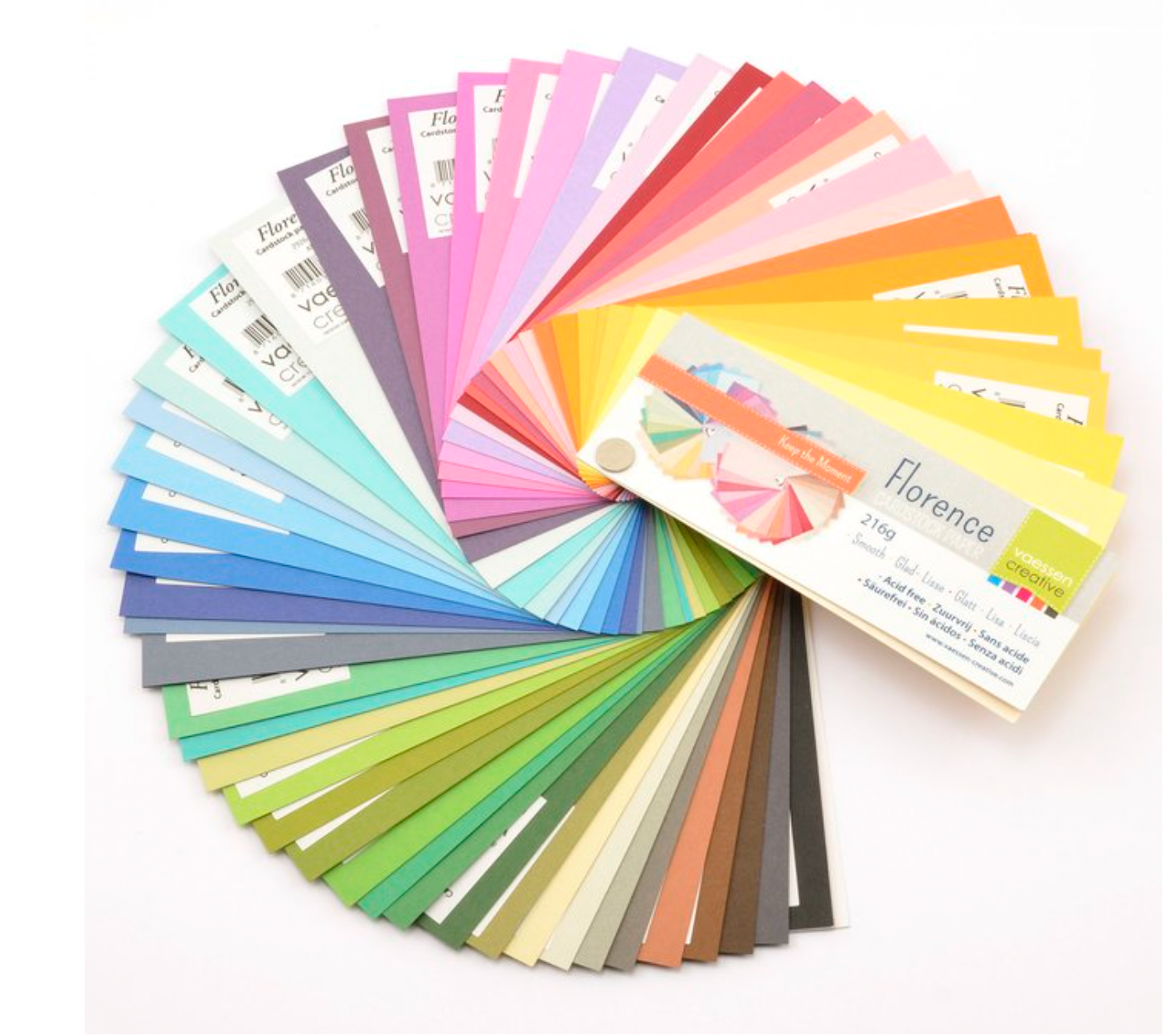 Farbfächer zur Papierserie: Florence smooth