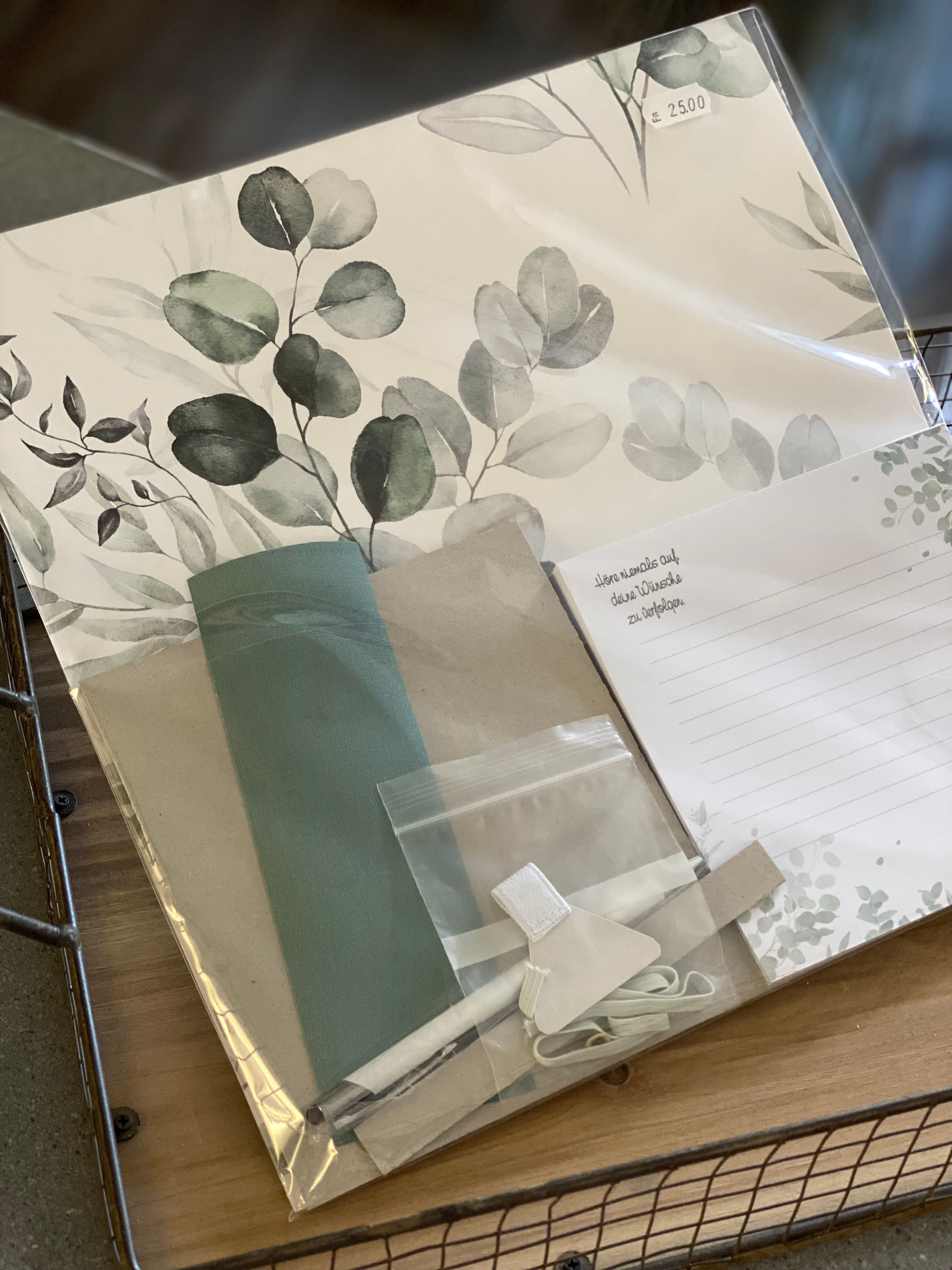 Buchbinde-Set: Eukalyptustraum