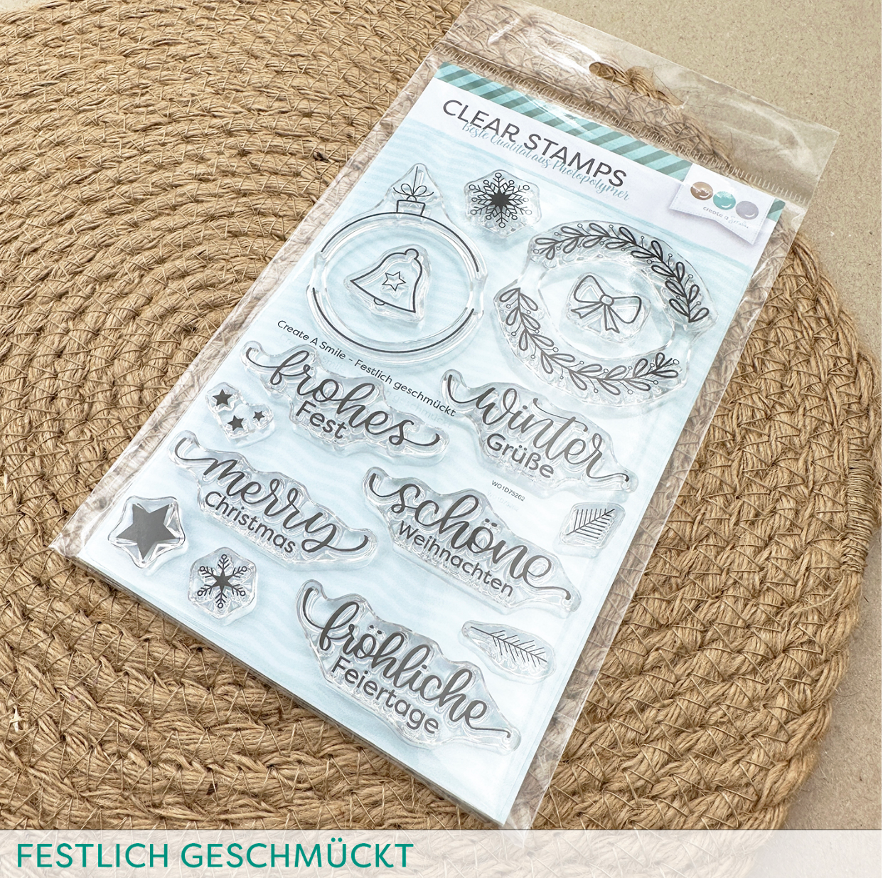 create a Smile Clear Stamp A6Festlich geschmückt