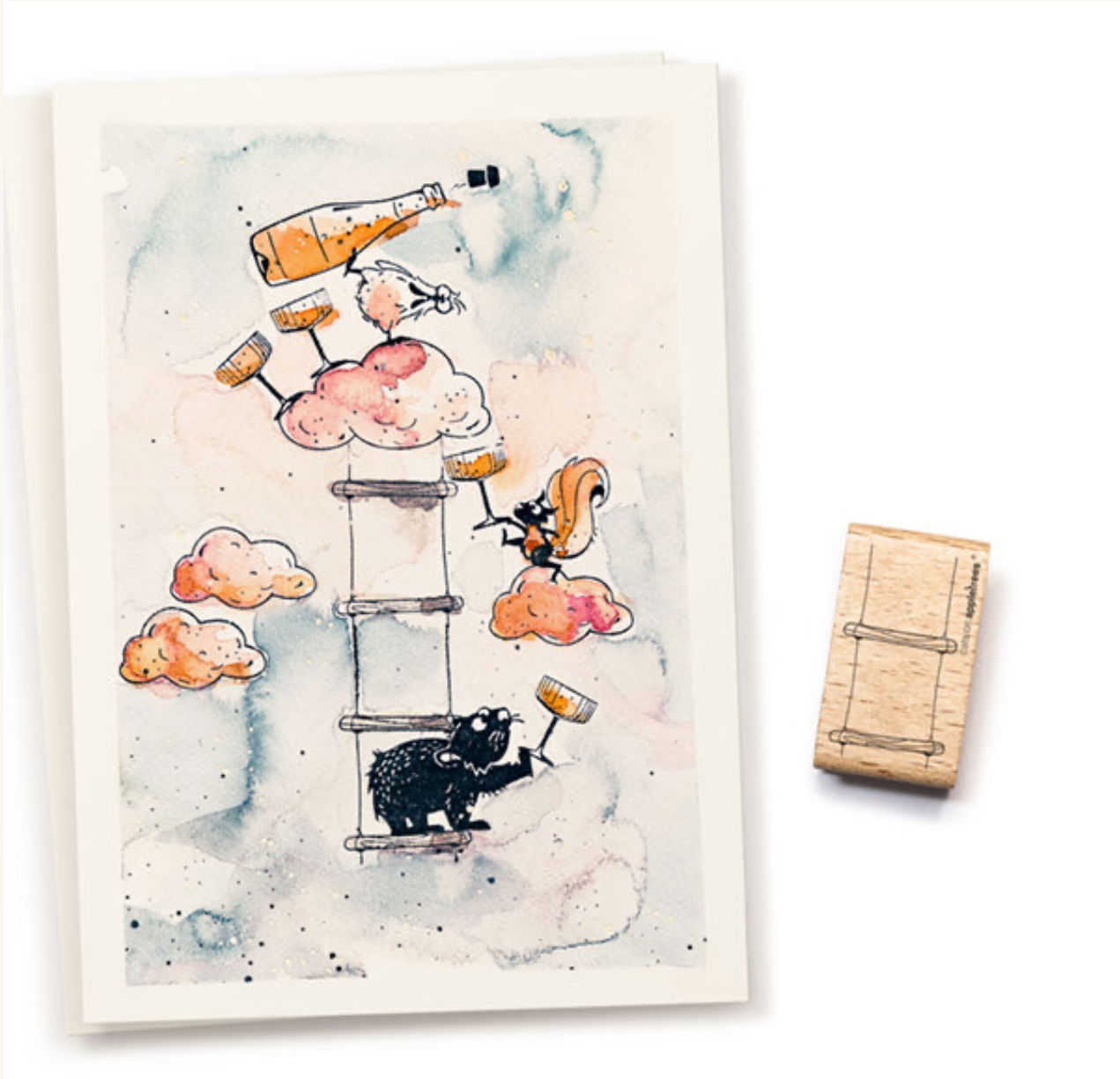 Stempel cats on appletrees: Strickleiter