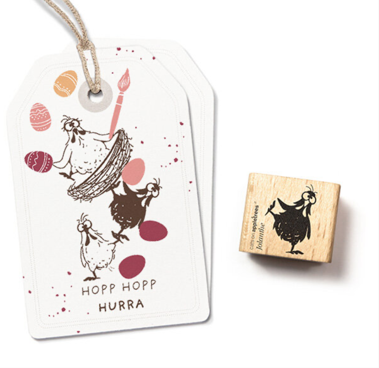 Stempel cats on appletrees: Hühnchen Jolanthe