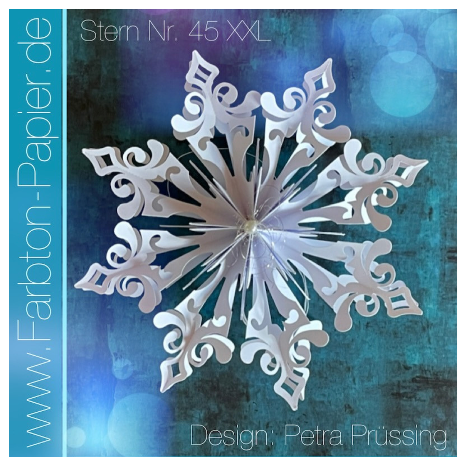 Stanzform Faltstern 45 Grösse XXL von Farbton-Papier