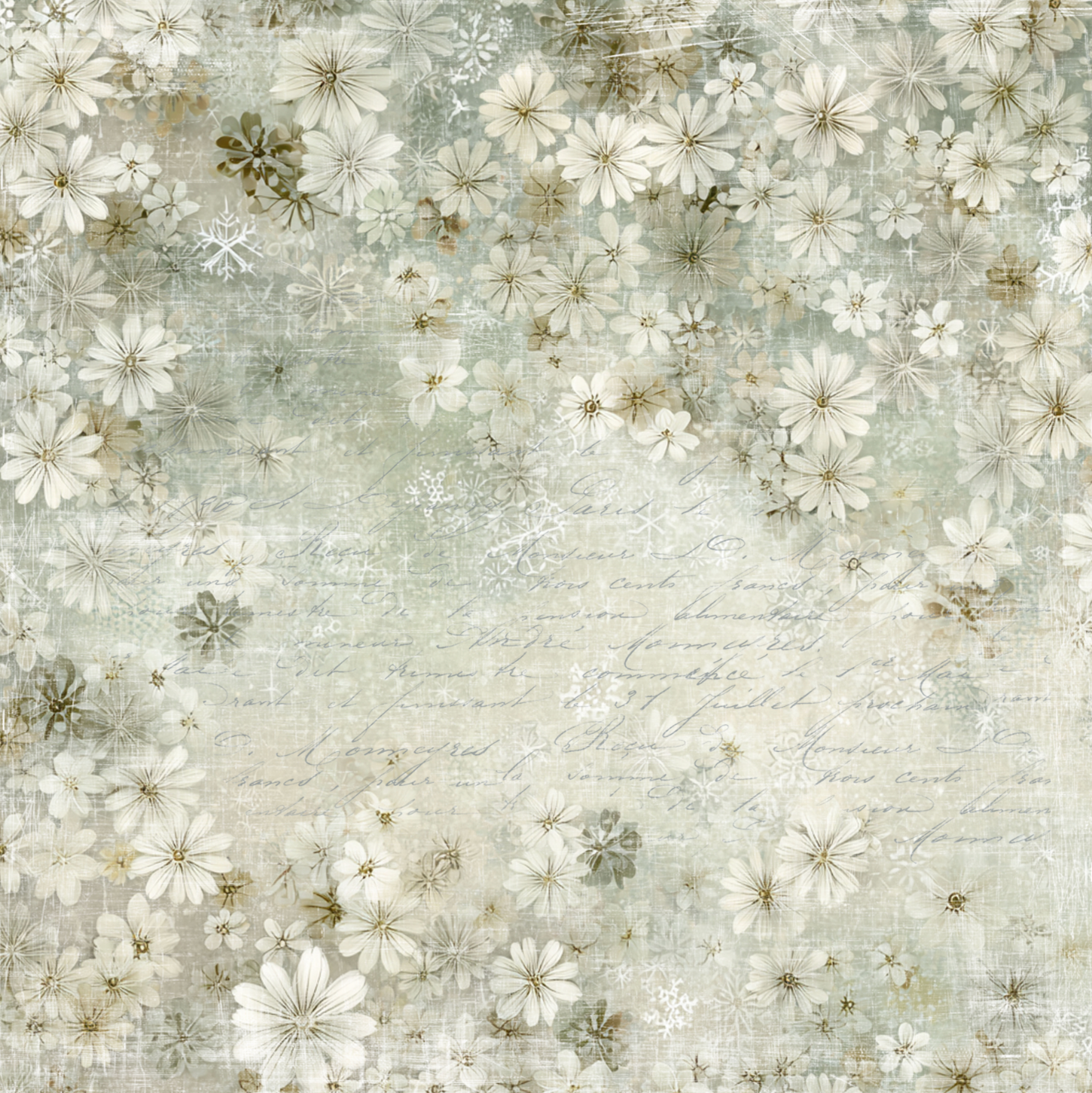 RePrint: Design Papier Christmas flowers 30,5 x 30,5 cm