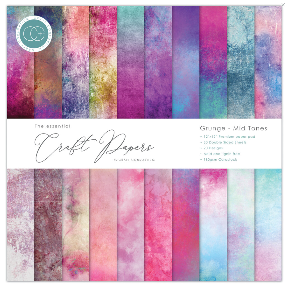 Essential Craft Papers 30.5 x 30.5 cm Papierblock: Mid Tones
