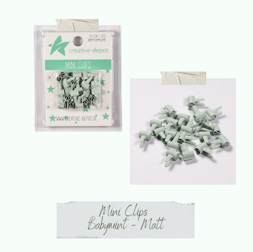 Creative Depo: Mini Clip - Babymint - Matt - 20 Stück