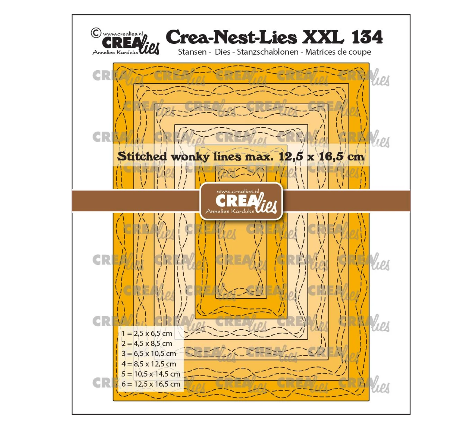 Stanzformen Crea-Nest-Lies XXL Rectangles With 2 Wonky Stitchlines