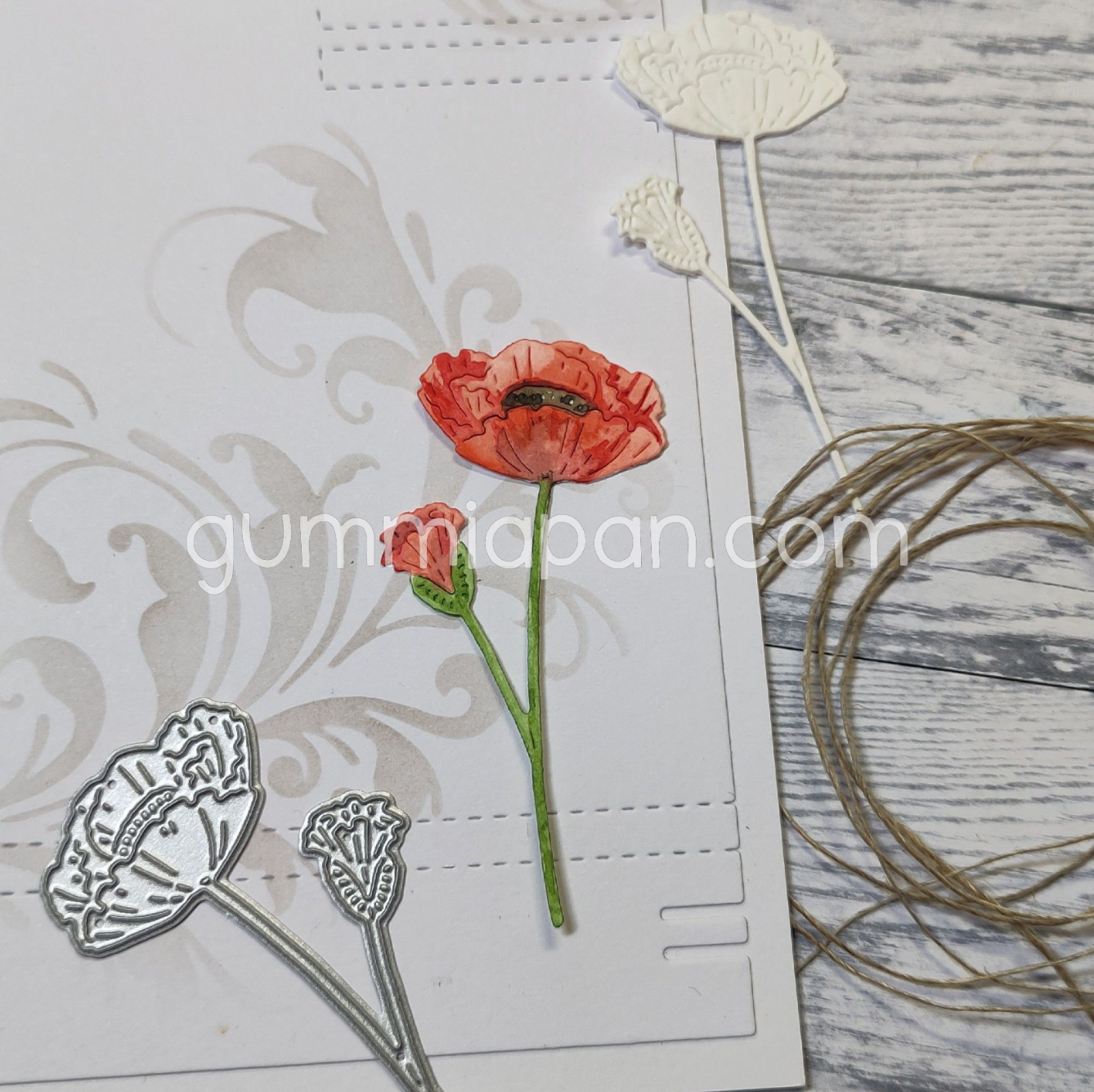 Stanzform von Gummiapan: Mohnblume