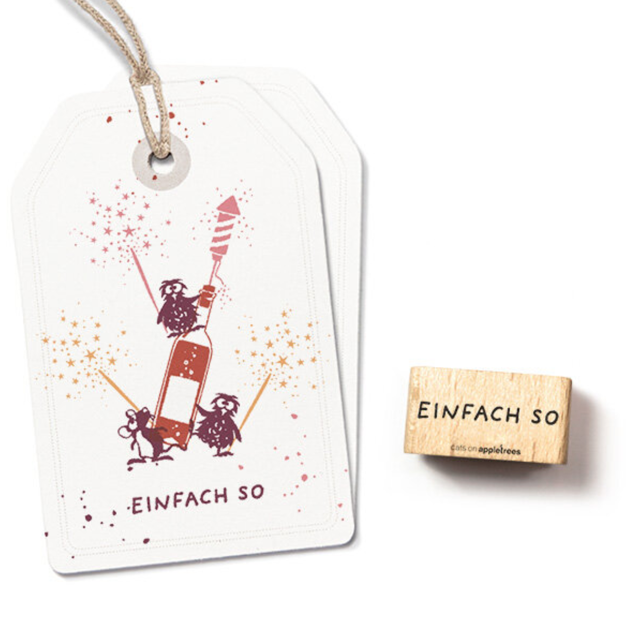 Stempel cats on appletrees: Einfach so
