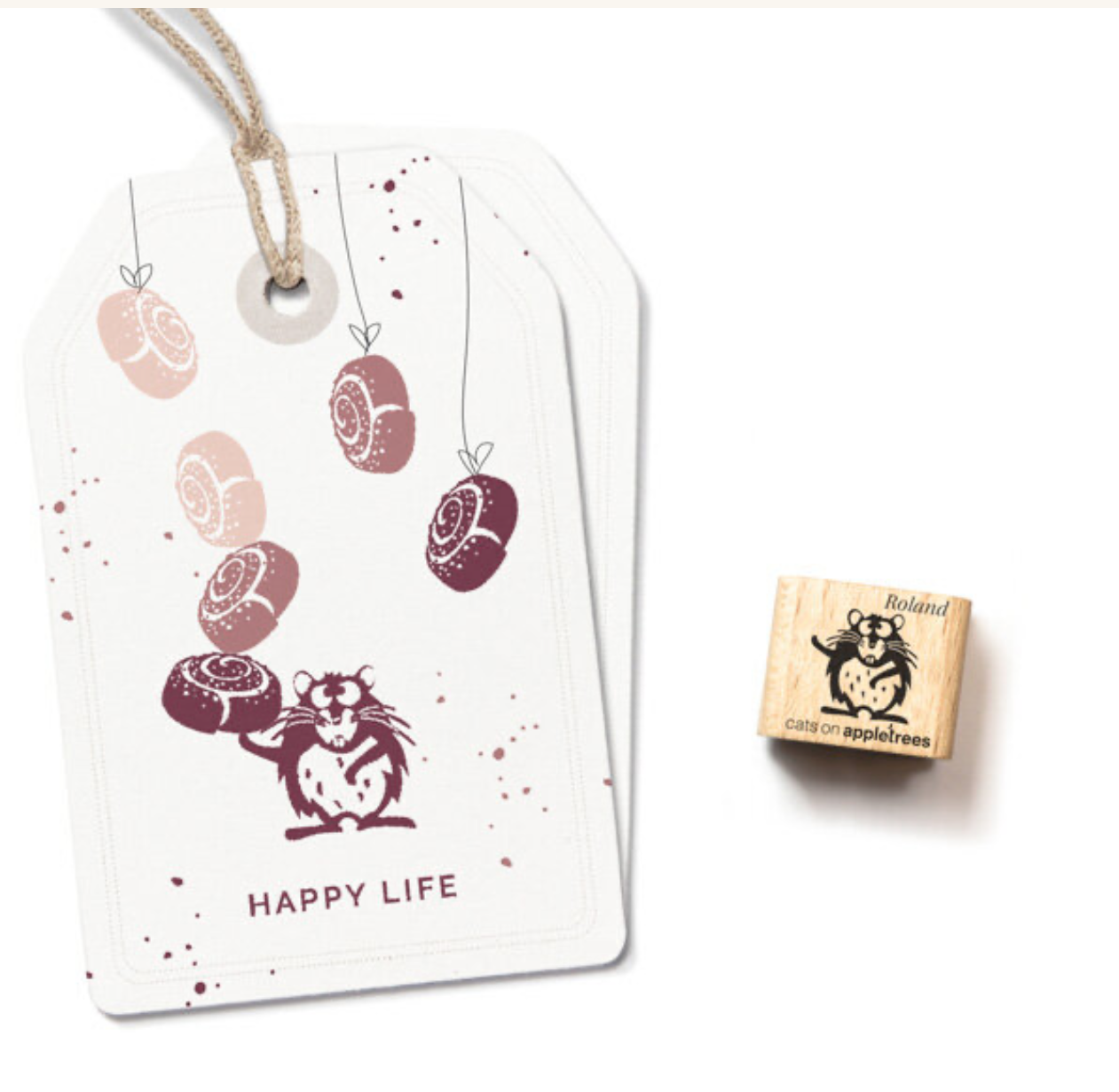 Stempel cats on appletrees:Ministempel Hamster Roland