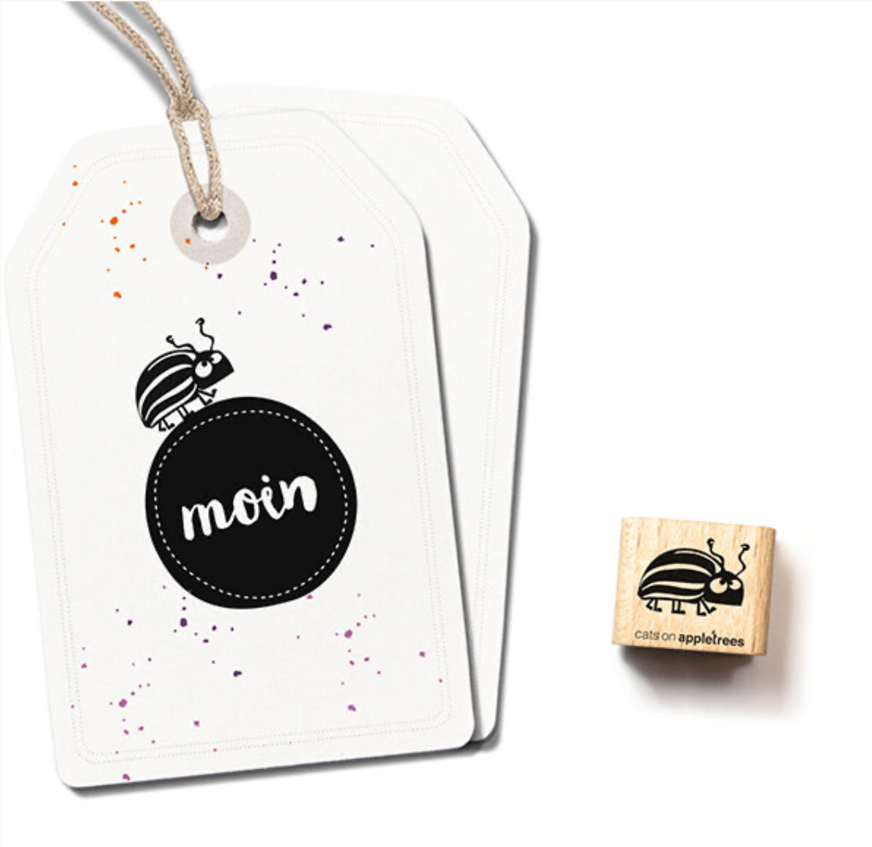 Stempel cats on appletrees: Ministempel Kartoffelkäfer Snorre