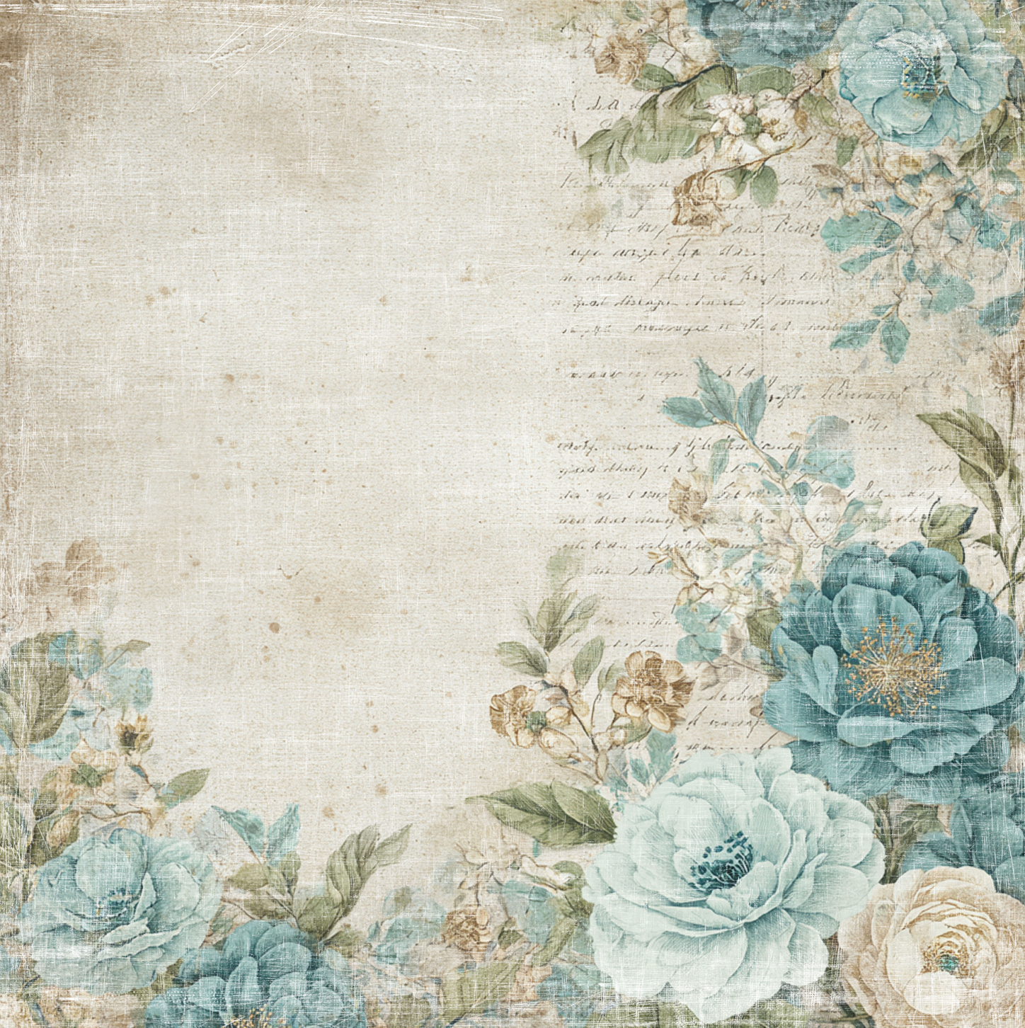 RePrint: Design Papier flowers Corner30,5 x 30,5 cm