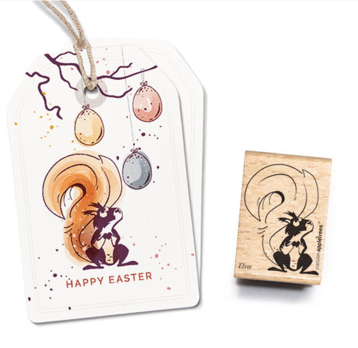 Stempel cats on appletrees: Eichhörnchen Elva