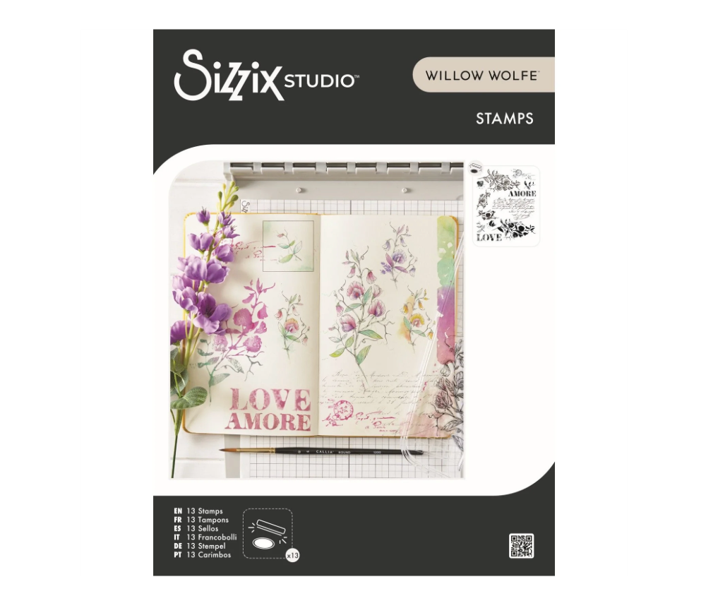Sizzix: Willow Wolfe Clear Stamp Set Love Letters