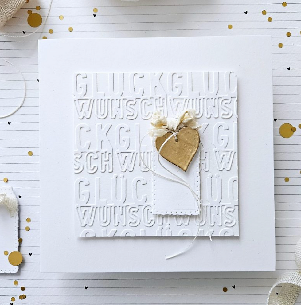 Miniaturbild: Charlie und Paulchen: Prägefolder Glückwunsch Typo