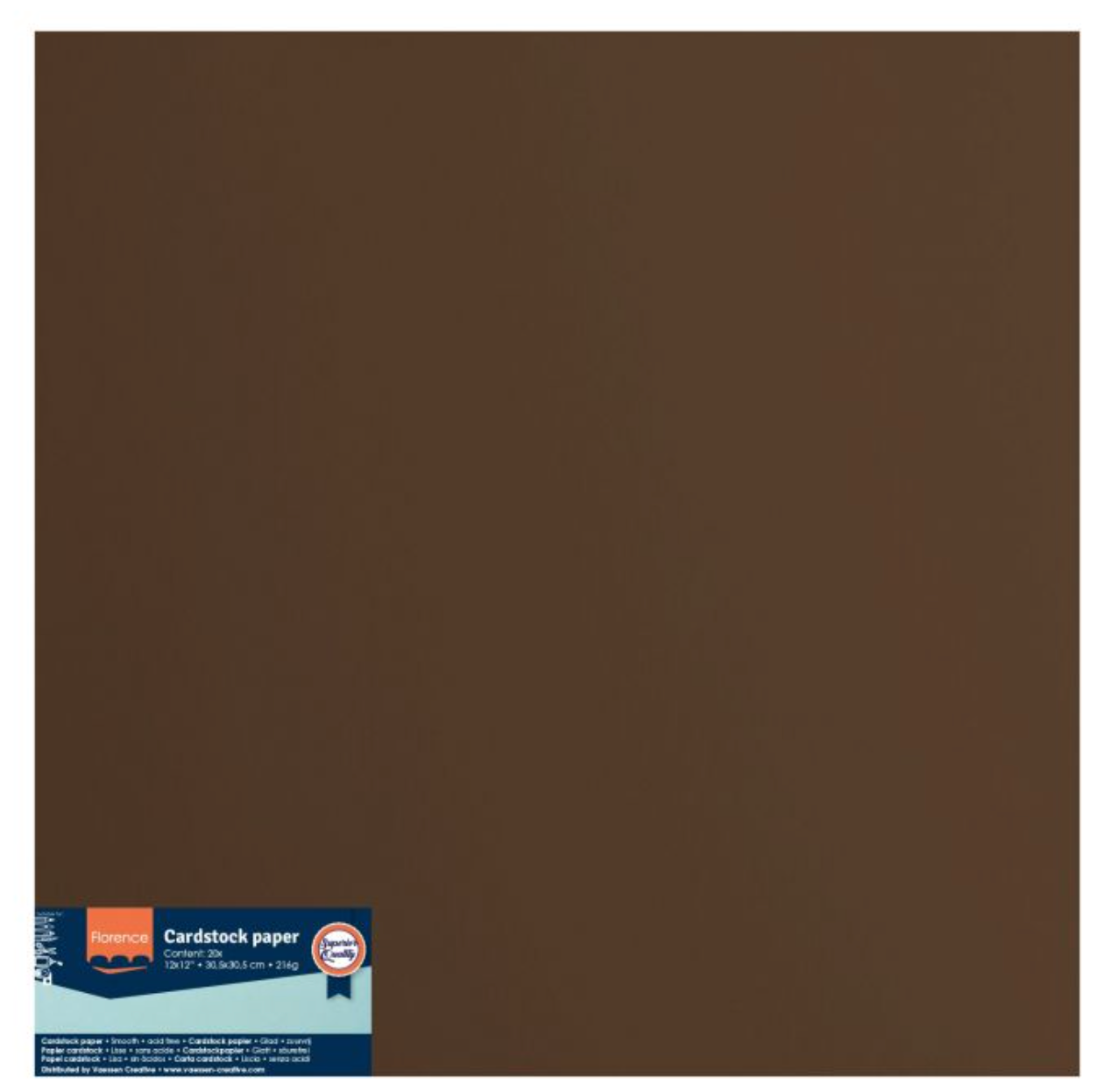 Florence • Cardstock smooth 30,5x30,5cm Hazelnut