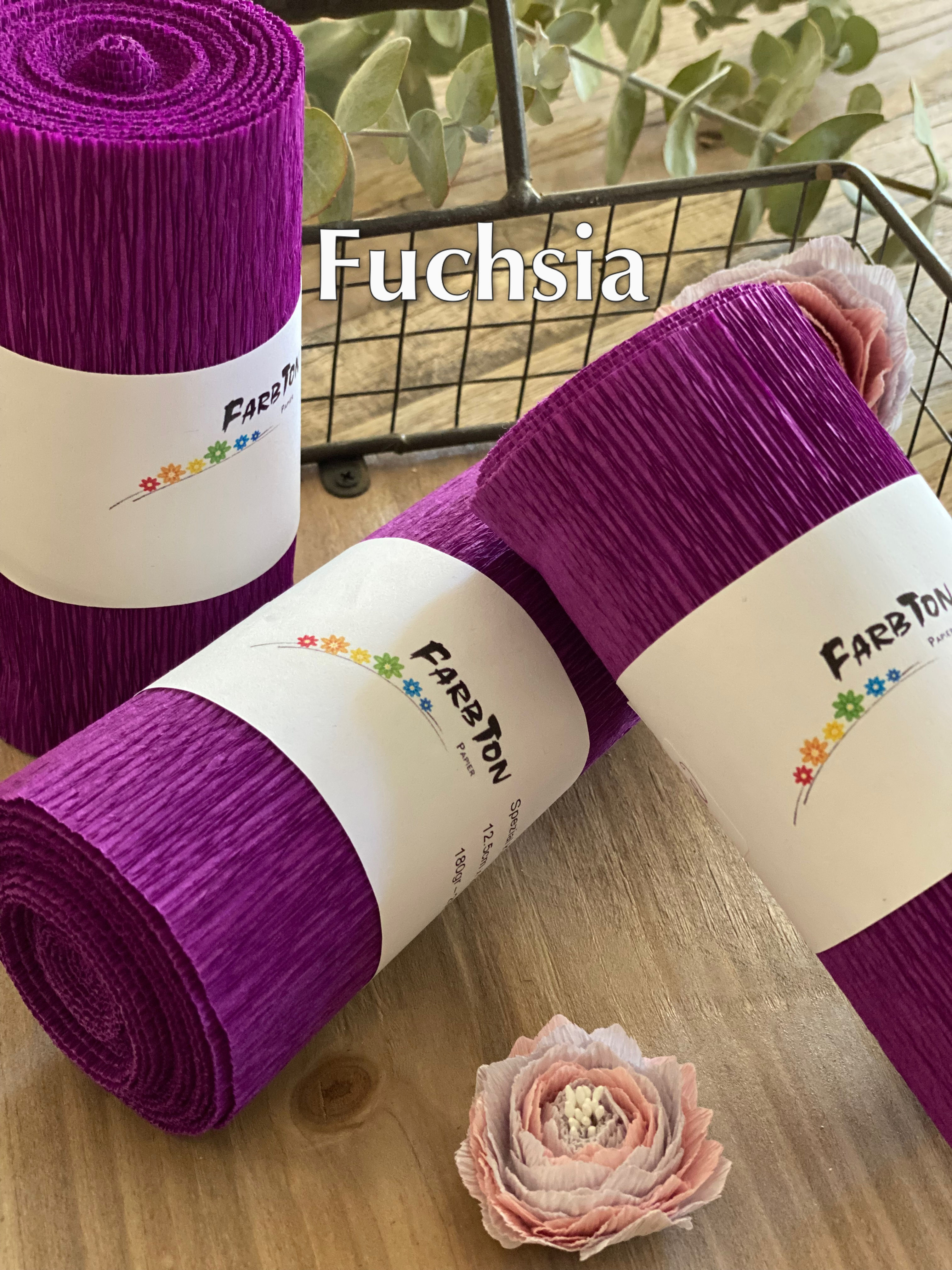 Farbton: Krepp-Papier - 180g / 260% dehnbar Fuchsia